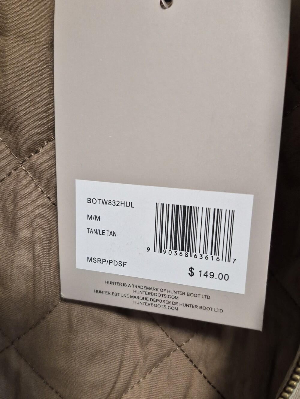 Hunter Barn Jacket Tan Canvas Corduroy Collar Boxy Oversized Women Sz M $149 NWT - Picture 14 of 16